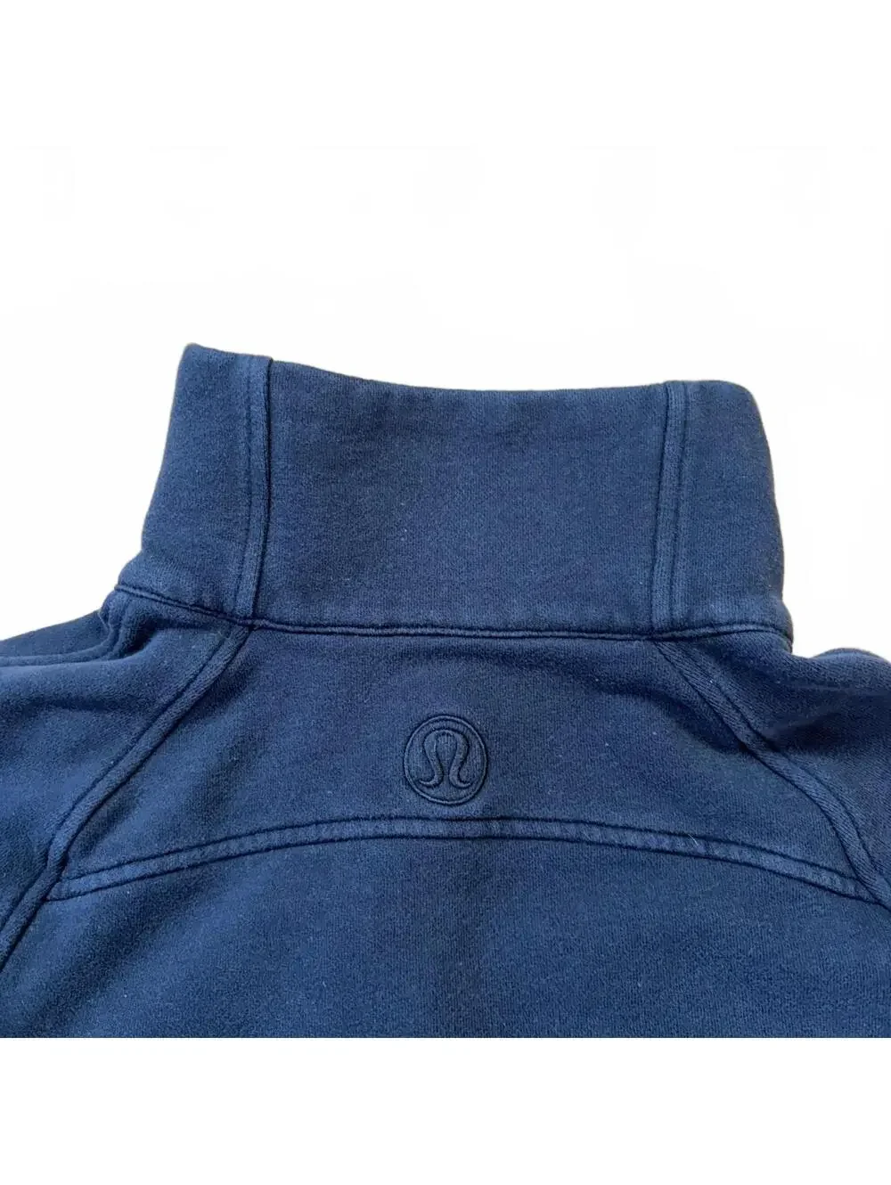 Lululemon Scuba Cropped Half Zip Pullover Womens XS Navy Funnel Neck Sweatshirt